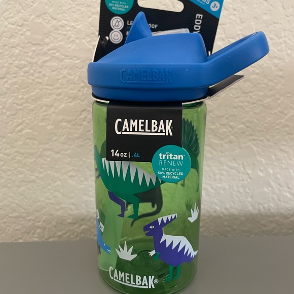 CamelBak Eddy Titan Renew Green Dinosaur Water Bottle 14 OZ - Picture 1 of 1